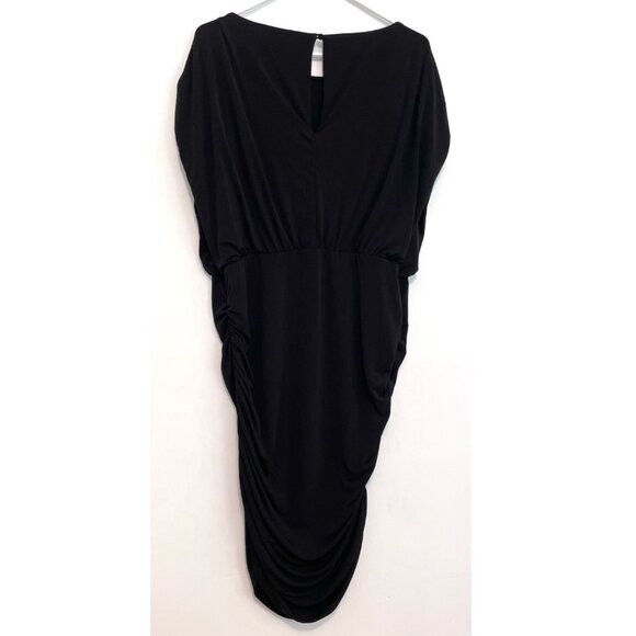 TORRID 2 Plus Size Mini Studio Knit Ruched Dress Black Blouson Sheath Sexy Party - Picture 12 of 15
